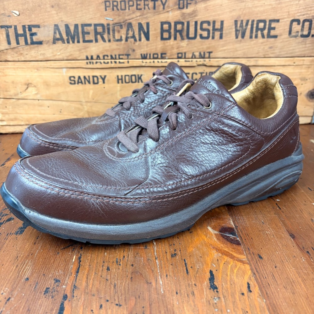 New Balance MW950BRL Mens‎ 10 Brown Leather ABZORB Walking Shoes Rollbar Abzorb